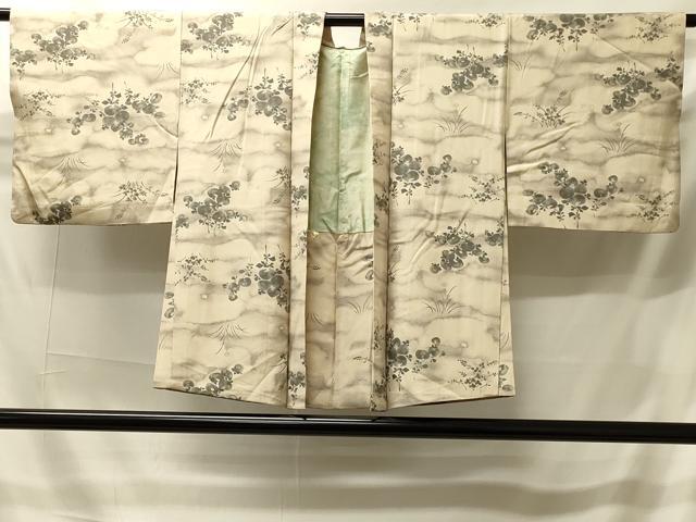 平和屋着物＃羽織　手描き　草花文　暈し染め　正絹　逸品　CABI6053in