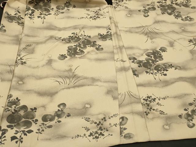 平和屋着物＃羽織　手描き　草花文　暈し染め　正絹　逸品　CABI6053in