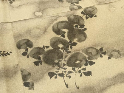平和屋着物＃羽織　手描き　草花文　暈し染め　正絹　逸品　CABI6053in