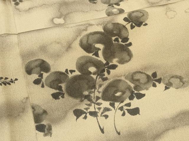 平和屋着物＃羽織　手描き　草花文　暈し染め　正絹　逸品　CABI6053in