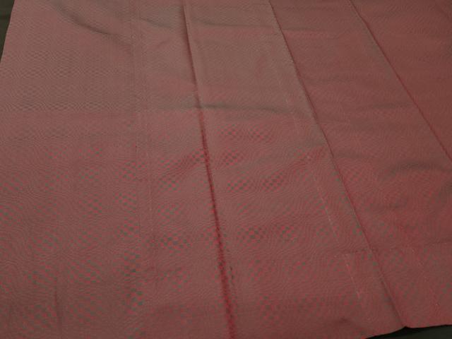 平和屋着物＃和装コート　雨コート　単衣　幾何学文様　ロング丈　正絹　逸品　CABI6056in