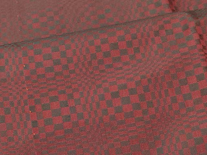 平和屋着物＃和装コート　雨コート　単衣　幾何学文様　ロング丈　正絹　逸品　CABI6056in