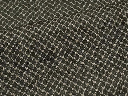 平和屋着物＃男性　長羽織　菱文　黒地　正絹　逸品　CABI6057in