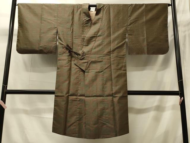 平和屋着物＃道中着　天平錦　正倉院花文　反端付き　ロング丈　正絹　逸品　未使用　CABI6058in