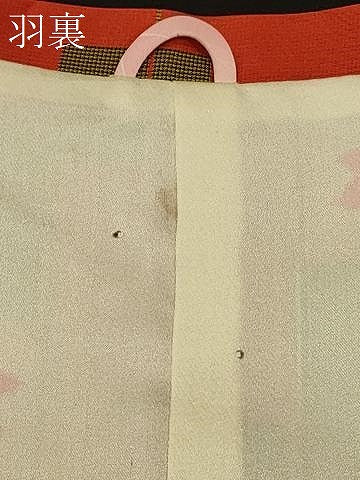 平和屋着物＃道行コート　雨コート　単衣　格子　ロング丈　正絹　逸品　CABI6062in