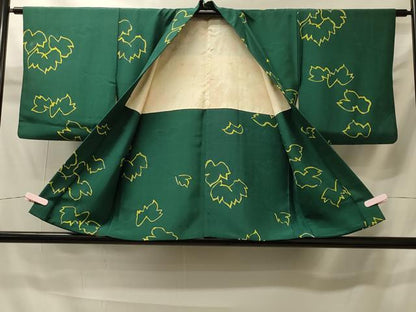 平和屋着物＃羽織　地紋起こし　蔦の葉文　正絹　逸品　CABI6063in