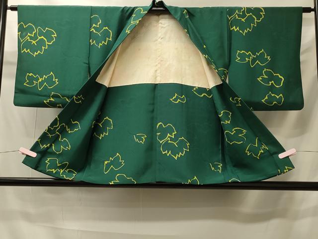 平和屋着物＃羽織　地紋起こし　蔦の葉文　正絹　逸品　CABI6063in