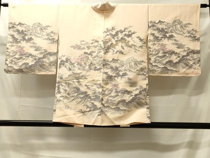 平和屋着物＃羽織　寿光織　立波文　金銀糸　正絹　逸品　CABI6067in