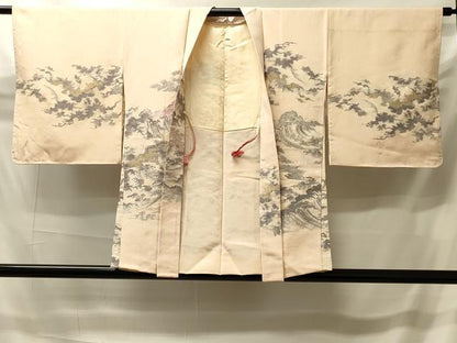 平和屋着物＃羽織　寿光織　立波文　金銀糸　正絹　逸品　CABI6067in