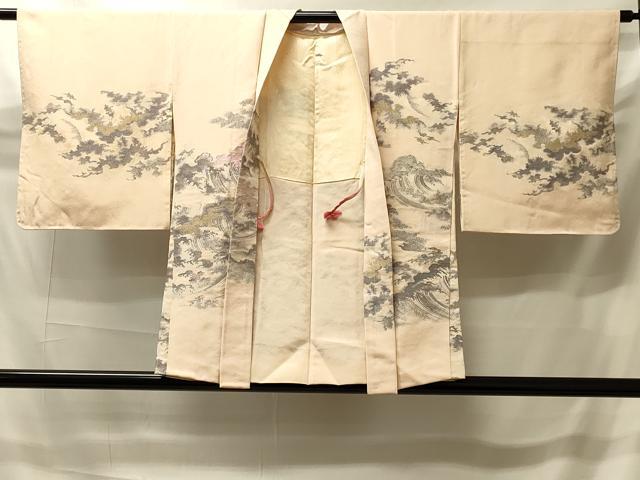 平和屋着物＃羽織　寿光織　立波文　金銀糸　正絹　逸品　CABI6067in