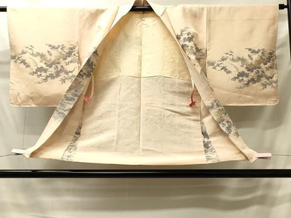 平和屋着物＃羽織　寿光織　立波文　金銀糸　正絹　逸品　CABI6067in