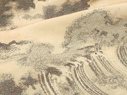 平和屋着物＃羽織　寿光織　立波文　金銀糸　正絹　逸品　CABI6067in