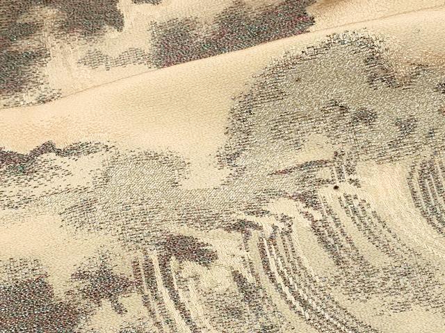 平和屋着物＃羽織　寿光織　立波文　金銀糸　正絹　逸品　CABI6067in