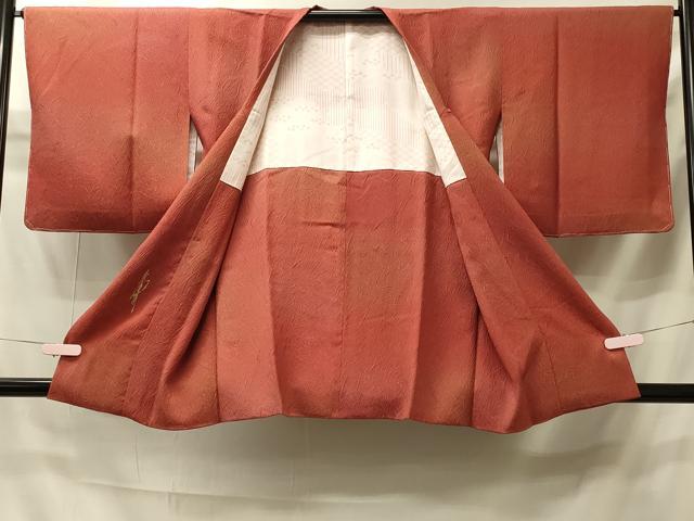 平和屋着物＃道行コート　作家物　霞地紋　暈し染め　正絹　逸品　未使用　CABI6068in