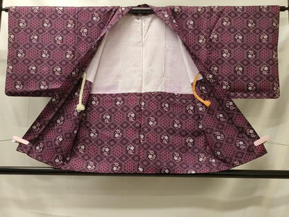 平和屋着物＃羽織　亀甲七宝花文　洗える着物　CABI6070in