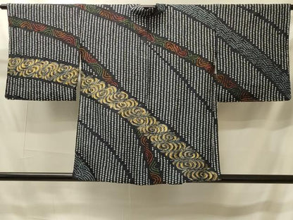 平和屋着物＃羽織　総絞り　流水吉祥文　金彩　正絹　逸品　CABI6076in