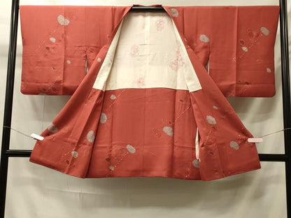 平和屋着物＃道行コート　絞り　地紋起こし　草花文　金彩　正絹　逸品　CABI6078in
