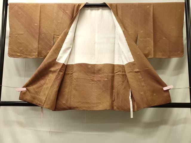 平和屋着物＃道行コート　流水舞葉文　暈し染め　反端付き　正絹　逸品　未使用　CABI6080in