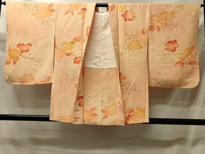 平和屋着物＃羽織　手描き　地紋起こし　草花文　正絹　逸品　未使用　CABI6083in
