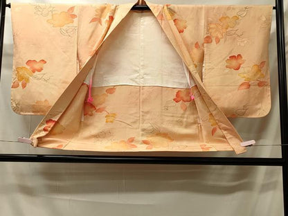 平和屋着物＃羽織　手描き　地紋起こし　草花文　正絹　逸品　未使用　CABI6083in