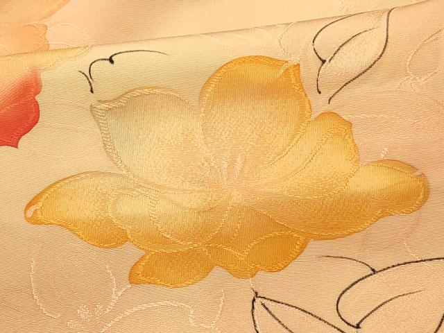 平和屋着物＃羽織　手描き　地紋起こし　草花文　正絹　逸品　未使用　CABI6083in