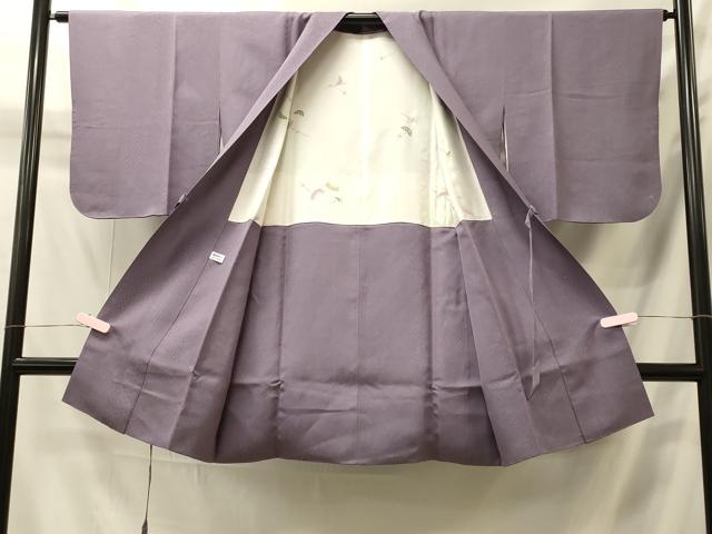 平和屋着物＃道中着　吉祥花文　ロング丈　正絹　逸品　CABI6084in