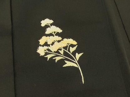 平和屋着物＃羽織　総刺繍　花籠文　黒地　正絹　逸品　未使用　CABI6085in