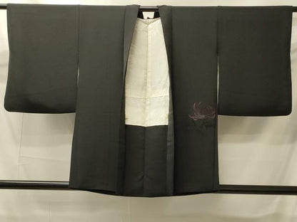 平和屋着物＃羽織　総刺繍　乱菊　黒地　正絹　逸品　CABI6092in