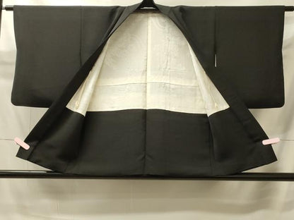 平和屋着物＃羽織　総刺繍　乱菊　黒地　正絹　逸品　CABI6092in