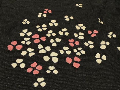 平和屋着物＃羽織　絞り　舞花文　黒地　正絹　逸品　CABI6099in