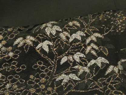 平和屋着物＃羽織　寿光織　風景文　黒地　金銀糸　正絹　逸品　未使用　CABI6106in
