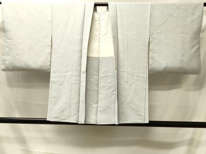 平和屋着物＃羽織　色無地　雲重ね地紋　錆青磁色　正絹　逸品　CABI6108in