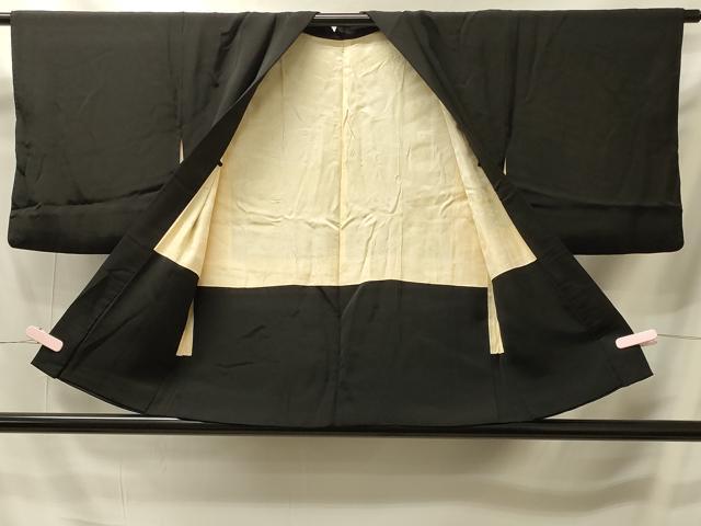 平和屋着物＃羽織　刺繍　樹林文　黒地　正絹　逸品　CABI6112in