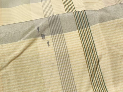 平和屋着物＃道中着　紬地　格子　正絹　逸品　CABI6120in