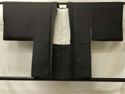 平和屋着物＃羽織　霞舞羽文　黒地　正絹　逸品　CABI6122in