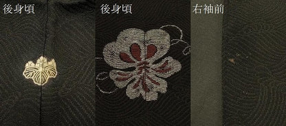 平和屋着物＃羽織　寿光織　宝尽くし文　黒地　金銀糸　正絹　逸品　CABI6128in