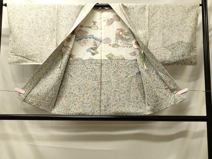 平和屋着物＃羽織　更紗花文　正絹　逸品　未使用　CABI6143in
