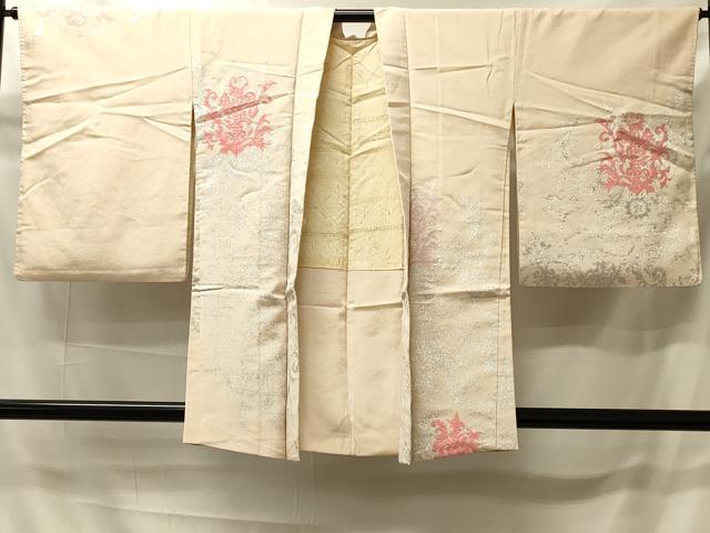 平和屋着物＃羽織　寿光織　更紗花文　銀糸　正絹　逸品　CABI6152in