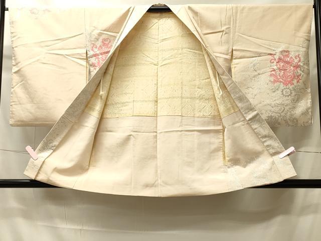 平和屋着物＃羽織　寿光織　更紗花文　銀糸　正絹　逸品　CABI6152in