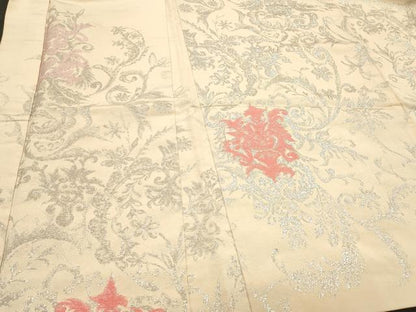 平和屋着物＃羽織　寿光織　更紗花文　銀糸　正絹　逸品　CABI6152in