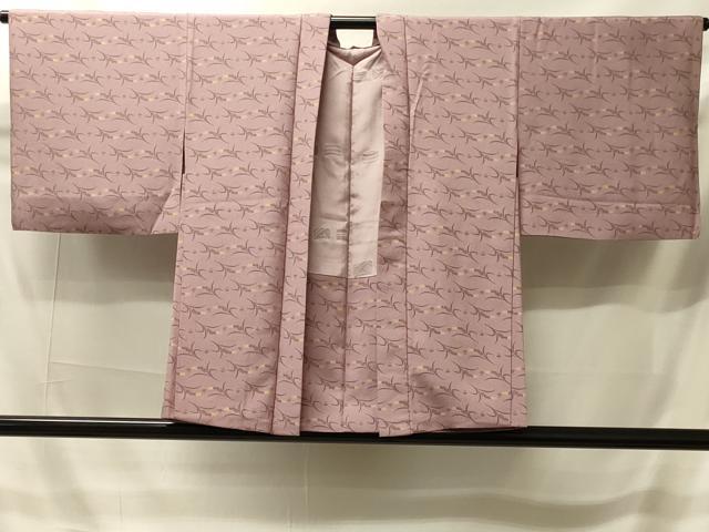 平和屋着物＃羽織　草花文　正絹　逸品　CABI6153in