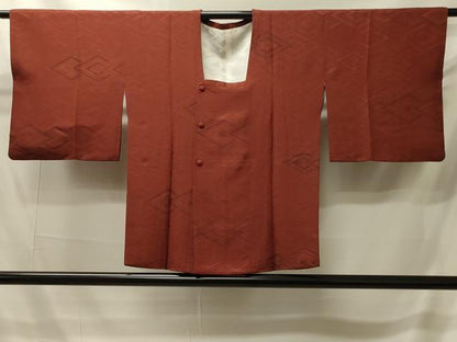 平和屋着物＃道行コート　地紋起こし　菱重ね文　金彩　正絹　逸品　CABI6159in