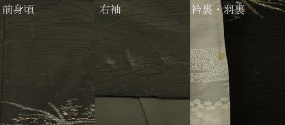 平和屋着物＃羽織　寿光織　風景文　黒地　金銀糸　正絹　逸品　CABI6160in