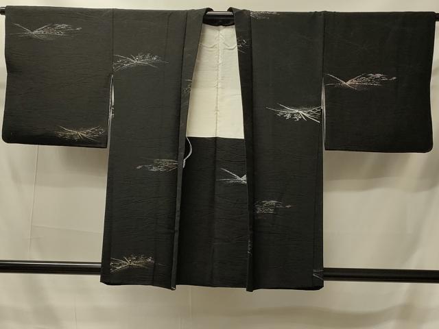 平和屋着物＃羽織　寿光織　風景文　黒地　金銀糸　正絹　逸品　CABI6160in