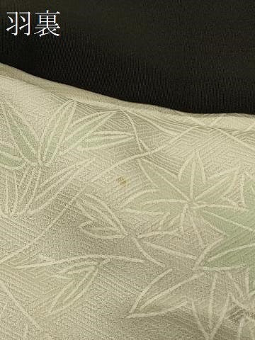 平和屋着物＃羽織　駒刺繍　貝桶花文　黒地　金彩　正絹　逸品　CABI6161in