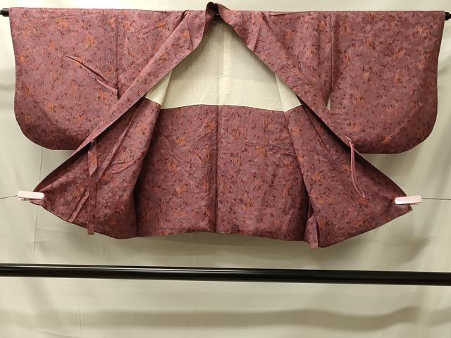 平和屋着物＃道中着　花唐草文　正絹　逸品　CABI6164in