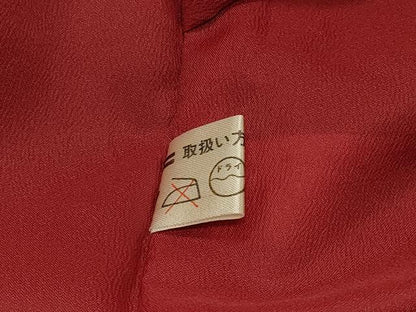 平和屋着物＃和装コート　色無地　葡萄色　ベロア　CABI6171in