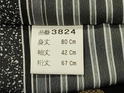 平和屋着物＃道中着　リバーシブル　吹き寄せ文　洗える着物　CABI6172in
