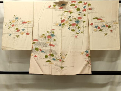 平和屋着物＃羽織　手描き　草花文　暈し染め　正絹　逸品　CABI6182in
