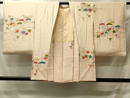 平和屋着物＃羽織　手描き　草花文　暈し染め　正絹　逸品　CABI6182in